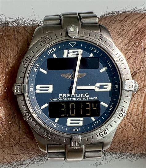 replica breitling aerospace quartz titanium men's wrist watch model e75362|breitling watches.